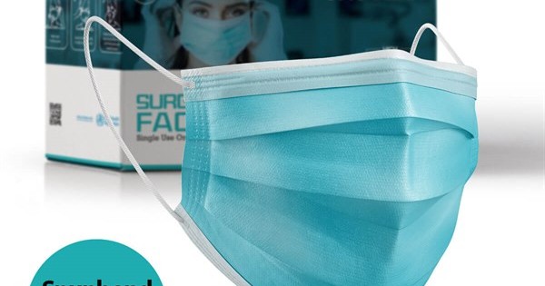 https://www.sabomar.com/Medizer Full Ultrasonic Surgical Mouth Mask 3 Ply Spunbond Fabric 50 Pcs - Nose Wire - Blue