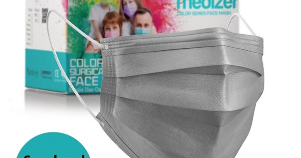 https://www.sabomar.com/Medizer Full Ultrasonic Surgical Mouth Mask 3 Ply Spunbond Fabric 50 Pcs - Nose Wire - GRAY