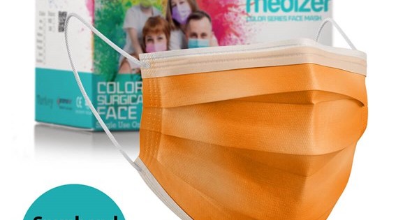 https://www.sabomar.com/Medizer Full Ultrasonic Surgical Mouth Mask 3 Ply Spunbond Fabric 50 Pcs - Nose Wire - Orange