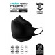 Medizer Qaro Siyah Renk 4 Katlı Kore Tipi KF94 FFP2 Maske 10 Adet