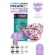 Medizer Qaro April Desenli 4 Katlı Kore Tipi KF94 FFP2 Maske 10 Adet