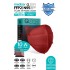 Qzer Claret Red 5 Layer FFP2 N95 Mask 10 pcs