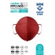 Qzer Bordo 5 Katlı FFP2 N95 Maske 10 Adet