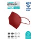 Qzer Bordo 5 Katlı FFP2 N95 Maske 10 Adet