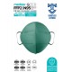 Qzer Green Color 5 Layer FFP2 N95 Mask 10 Pcs