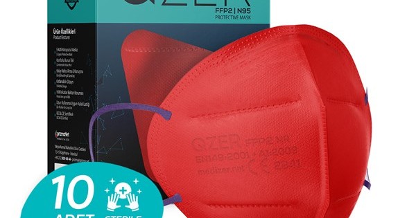 https://www.sabomar.com/Qzer Red Color 5 Layer FFP2 N95 Mask 10 Pcs