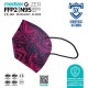 Qzer Fuchsia Patterned FFP2 N95 Mask - 10 pcs