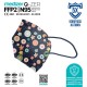 Qzer Navy Blue Floral Pattern FFP2 N95 Mask - 10 pcs