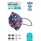 Qzer Blue Flos Desenli 5 Katmanlı FFP2 N95 Maske 10 Adet