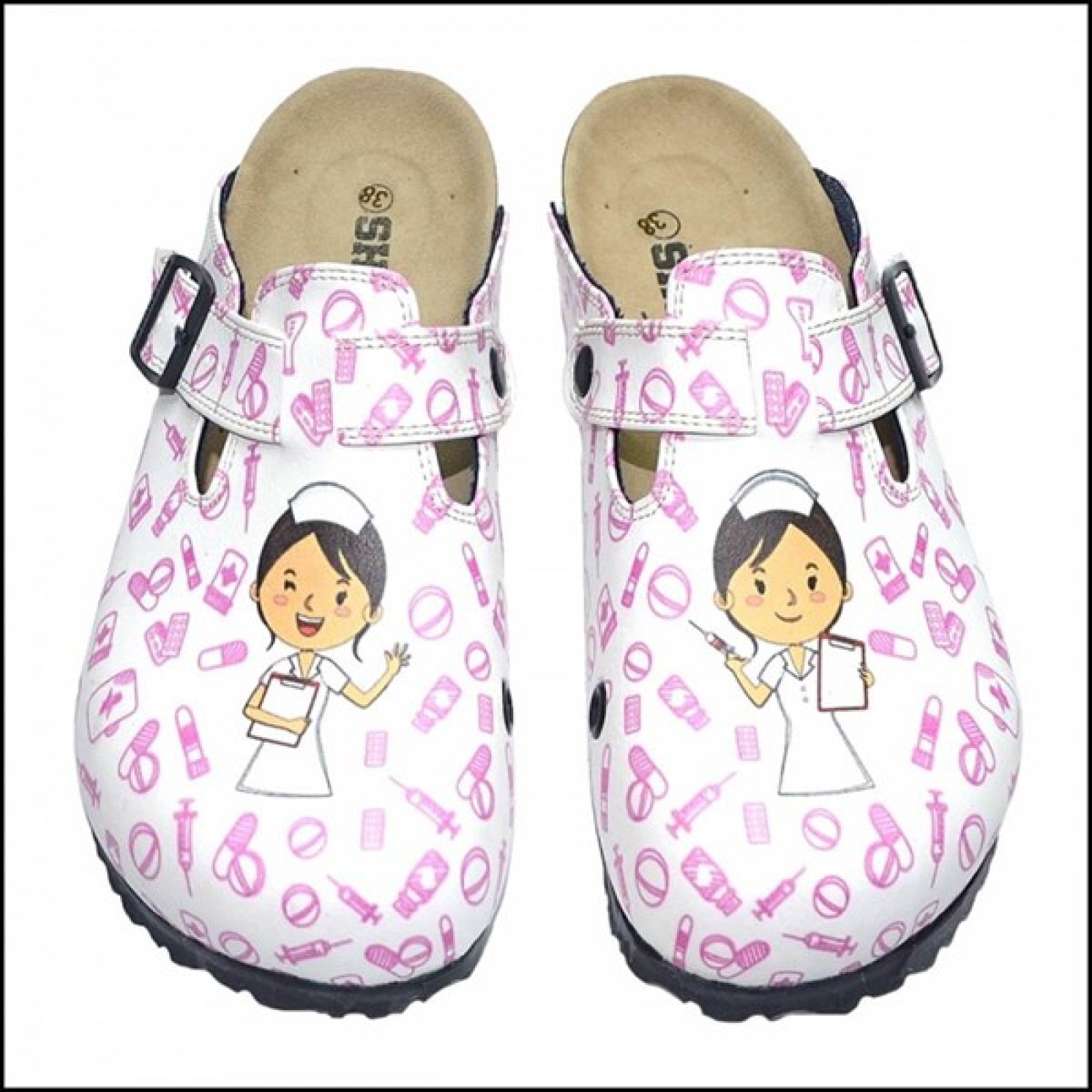 https://www.sabomar.com/ShoeRokee Nurse Themed - 2 Sabo Slippers - Outlet