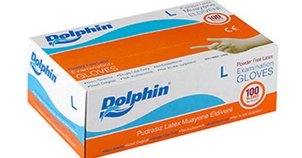 https://www.sabomar.com/Dolphin White Latex Gloves Powder Free (L Size) Pack of 100