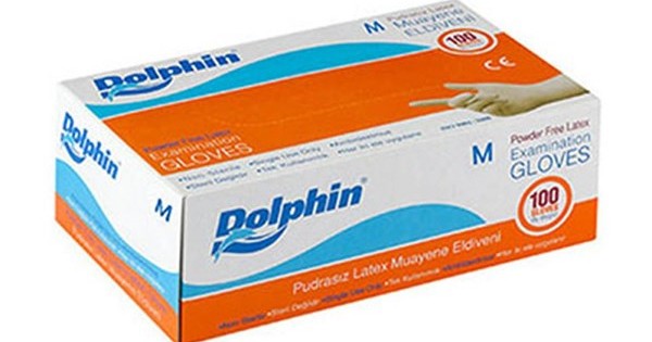 https://www.sabomar.com/Dolphin White Latex Gloves Powder Free (M Size) Pack of 100