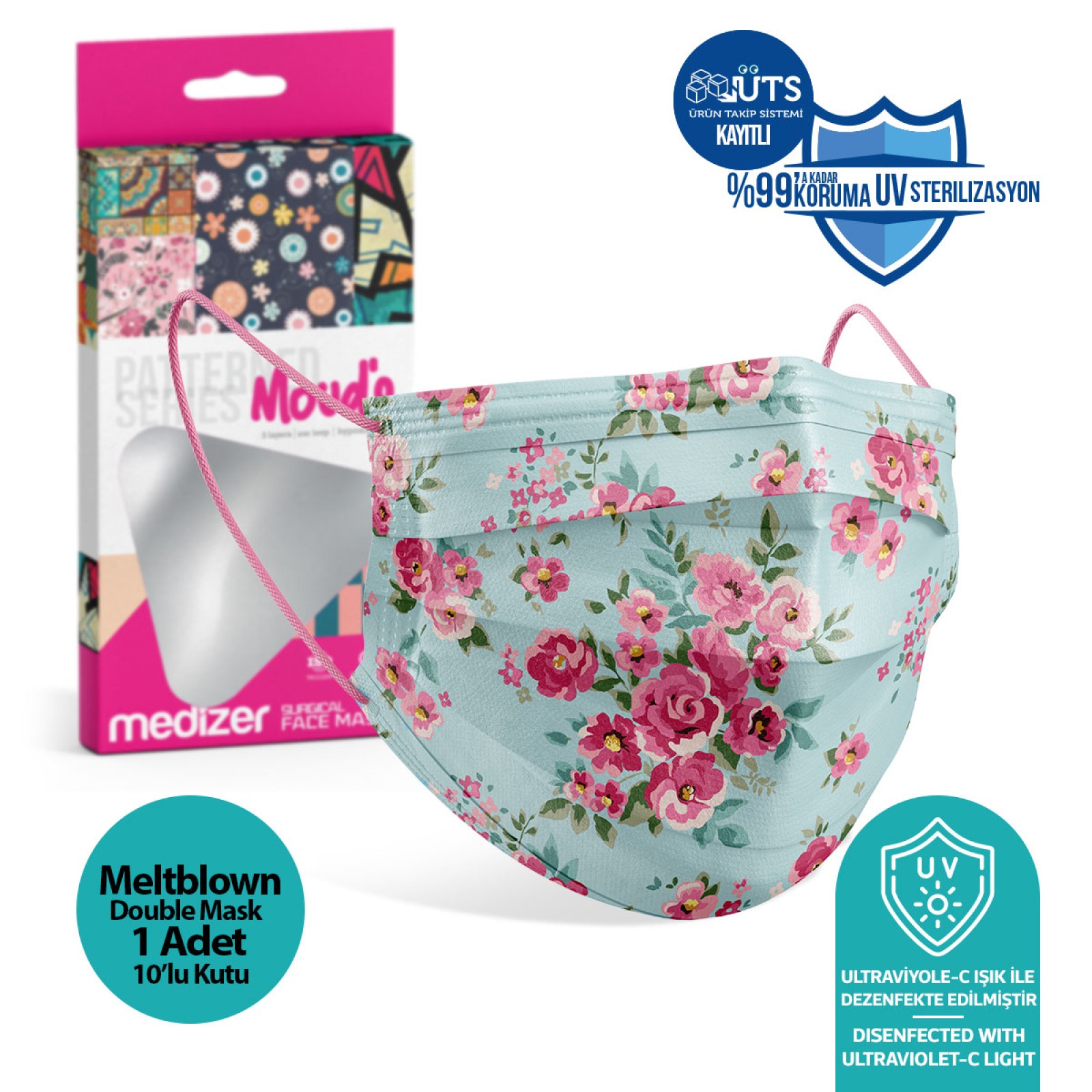 https://www.sabomar.com/Medizer Meltblown Madame Spring Surgical Mask - 5 Box of 10