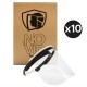 10 Pcs - NoVid Adjustable Transparent Protective Face Visor - Black