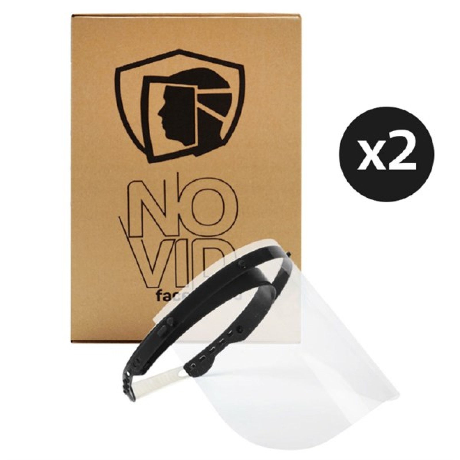 https://www.sabomar.com/2 Pcs - NoVid Adjustable Transparent Protective Face Visor - Black