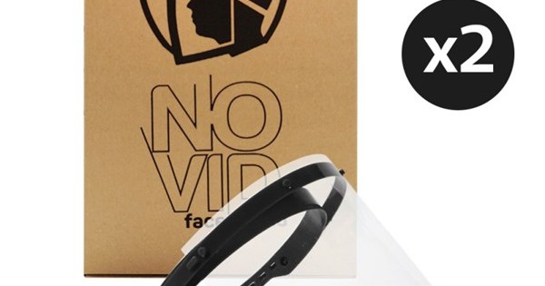 https://www.sabomar.com/2 Pcs - NoVid Adjustable Transparent Protective Face Visor - Black
