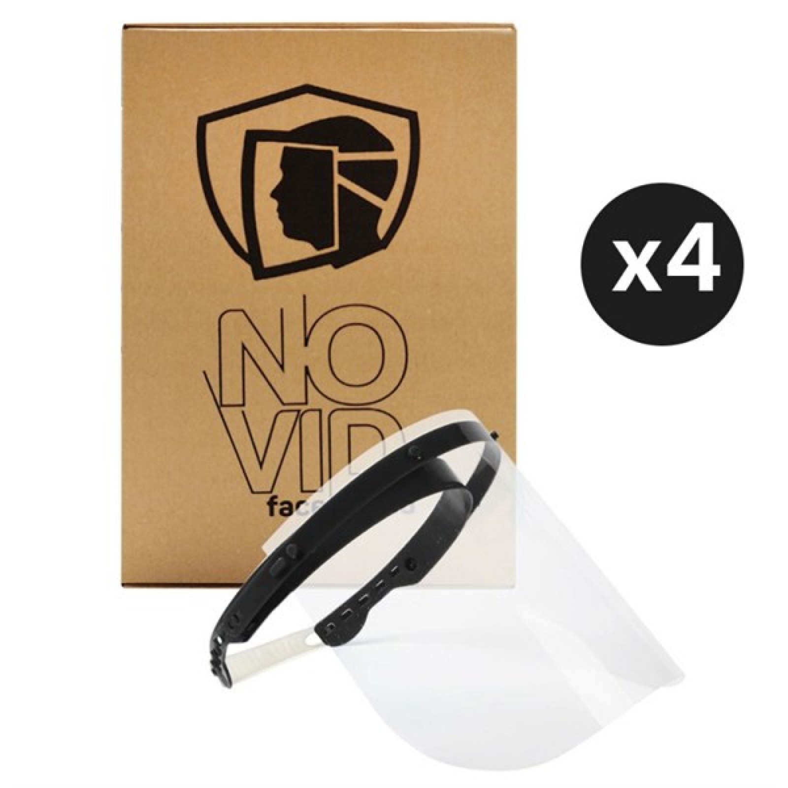 https://www.sabomar.com/4 Pcs - NoVid Adjustable Transparent Protective Face Visor - Black
