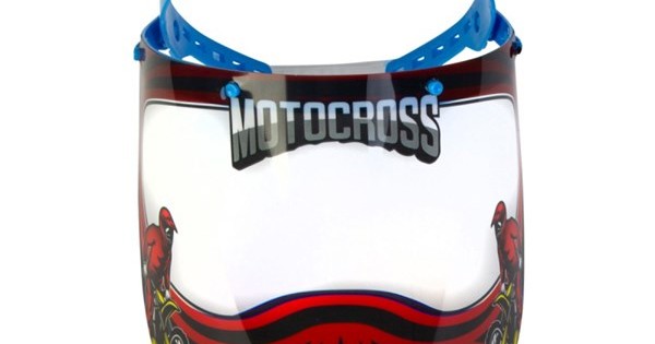 https://www.sabomar.com/NoVid Adjustable Motorcycle Themed Kids Face Protector Visor