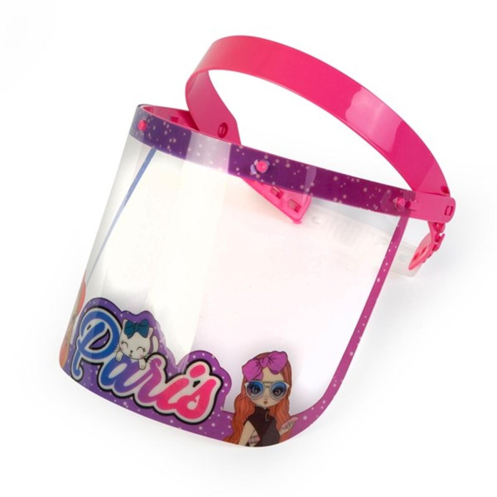 https://www.sabomar.com/NoVid Adjustable Paris Girl Theme Kids Face Protective Visor