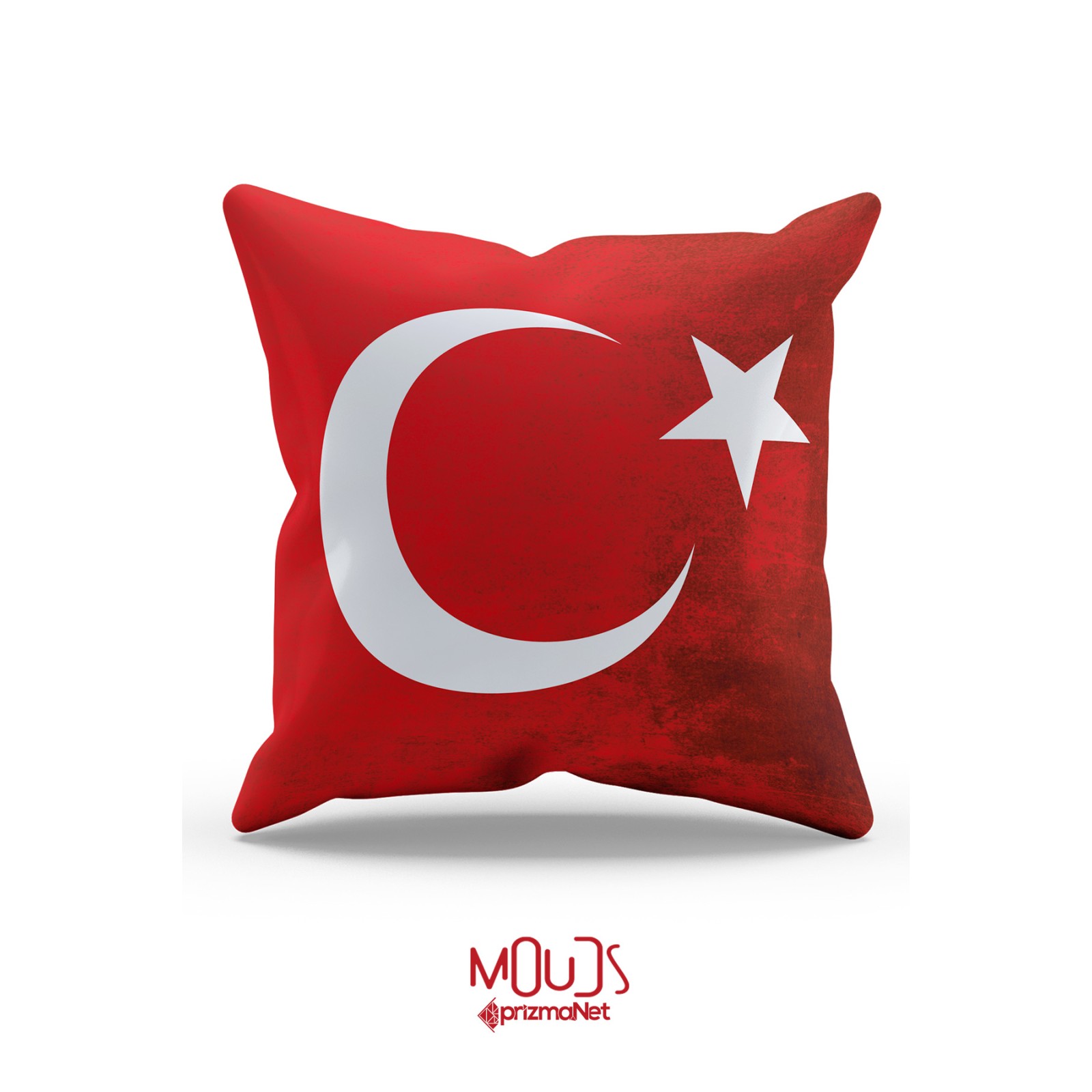 https://www.sabomar.com/Mouds Çift Tarafı Baskılı Türk Ay Yıldız Desenli Tekli Kırlent Kılıfı