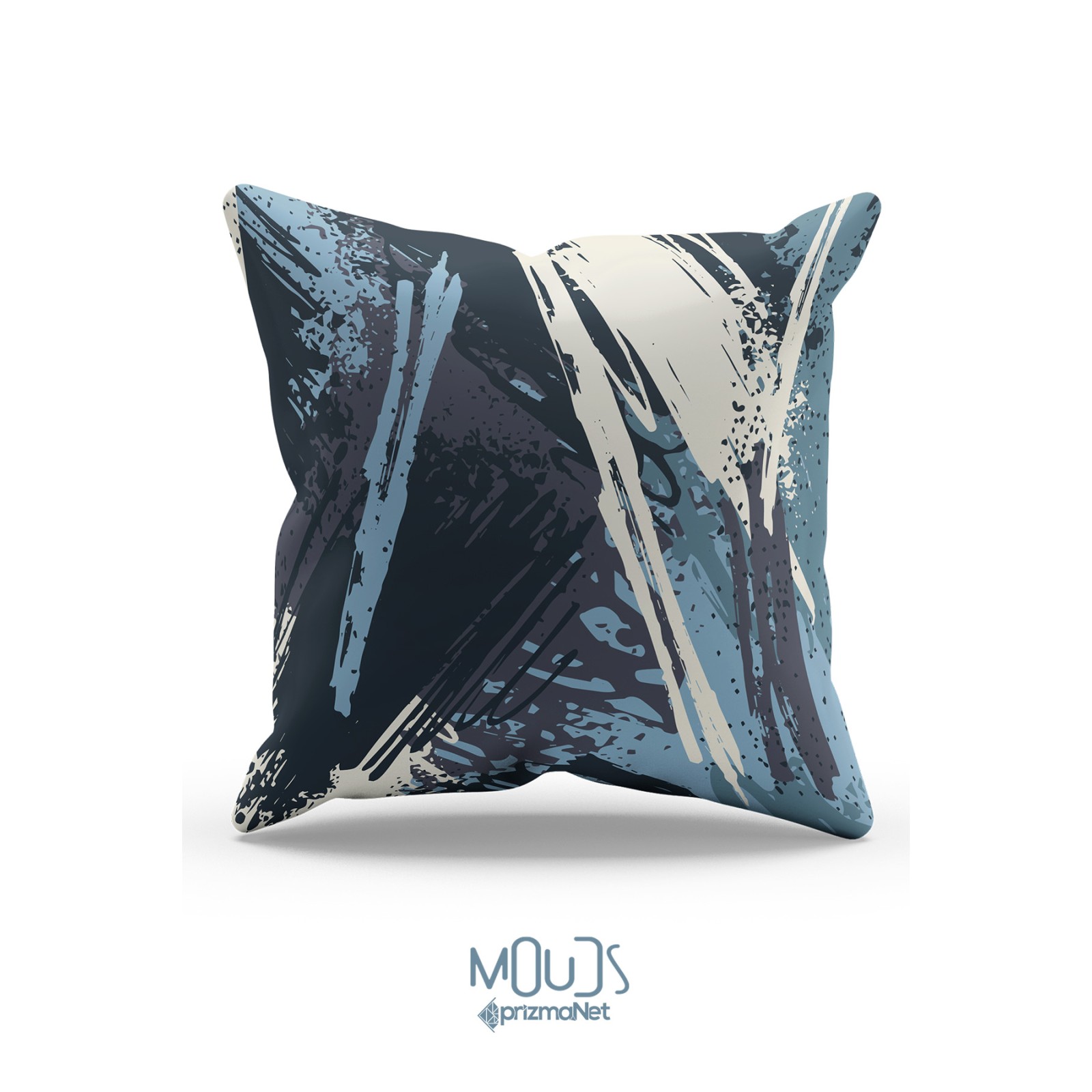 https://www.sabomar.com/Mouds Double-Sided Printed Blue Brush Patterned Single Pillow Cover