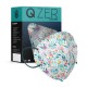 Qzer Bahar Çiçekleri Desenli FFP2 N95 Maske - 20 Adet
