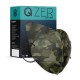 Qzer Yeşil Kamuflaj Desenli FFP2 N95 Maske 20 Adet